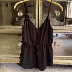 Aritzia Babaton Cinch Waist Black Cami